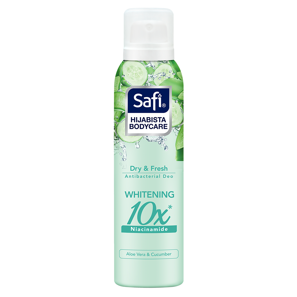 [Ketibas] SAFI Hijabista Bodycare Antibacterial Deodorant Spray Dry & Fresh