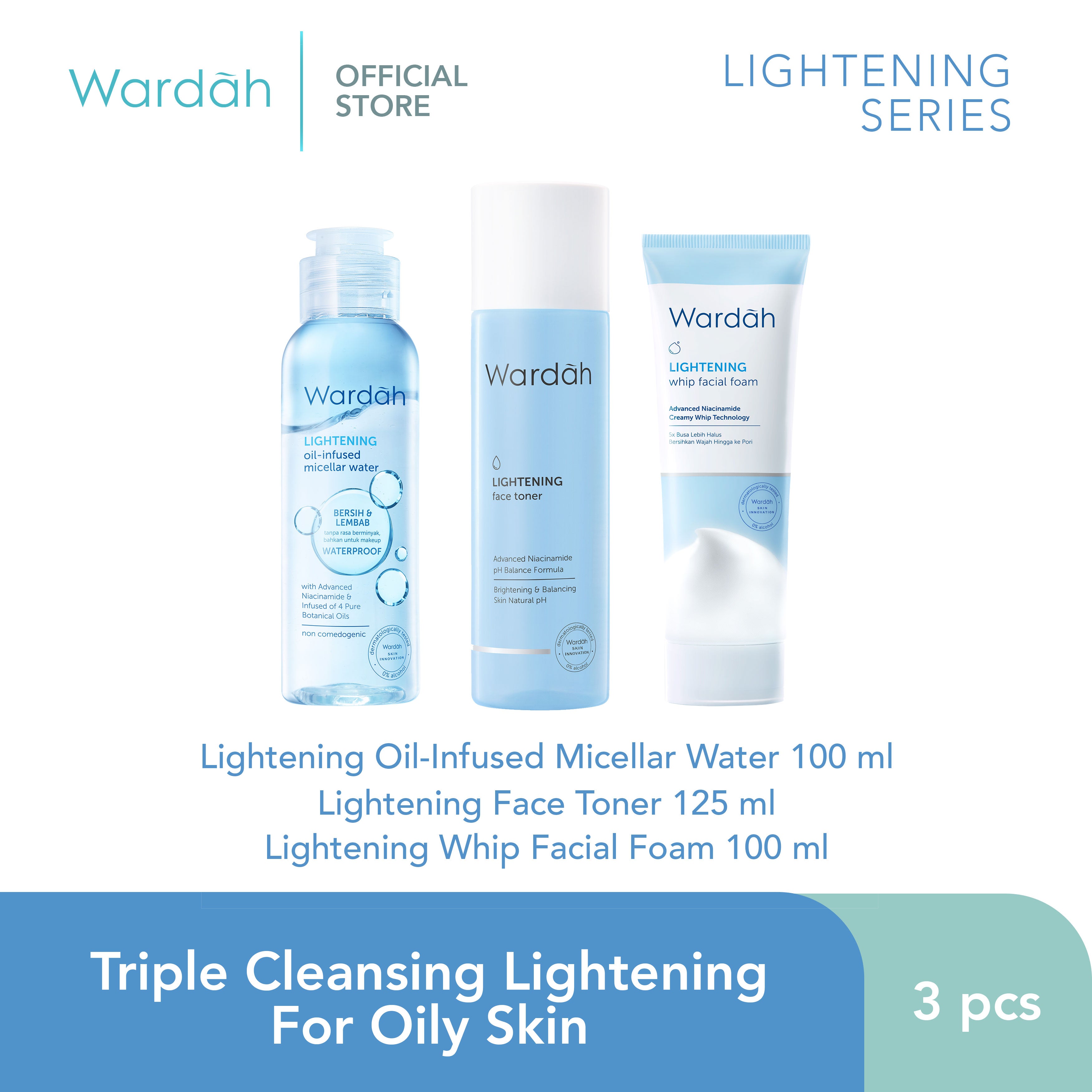 Triple Cleansing Lightening For Oily Skin