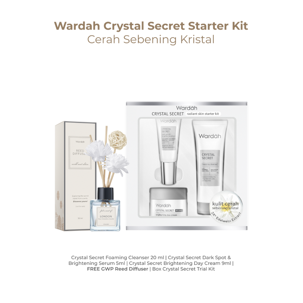 Wardah Crystal Secret Starter Kit Cerah Sebening Kristal