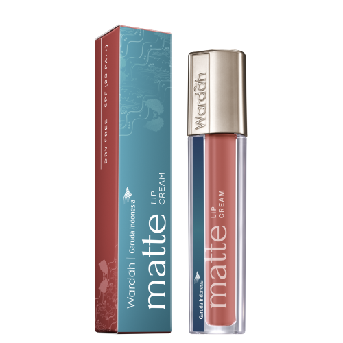 Wardah SKYWARD Matte Lip Cream X Garuda Indonesia- 20 PEACH OF MIND